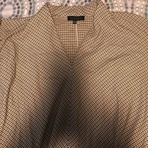 Eloquii Plaid brown and black dress